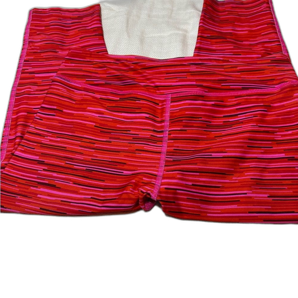 Under Armour Womens Leggings Orange Pink Black Compression Size M